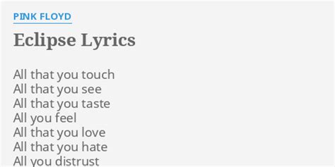 eclipse lyrics sb|Lyrics for Eclipse by Pink Floyd .